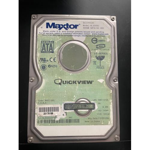 Disque dur Maxtor 300 Go 3.5" 6L300S0 Quickview