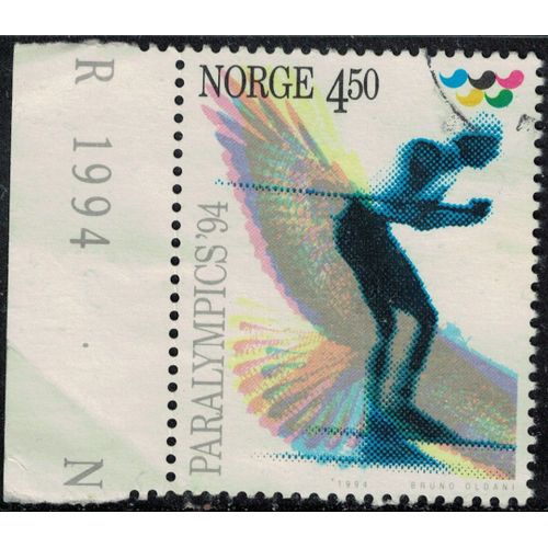Norvège 1994 Oblitéré Used Jeux Paralympiques D'hiver Lillehammer Y&t No 1109 Su