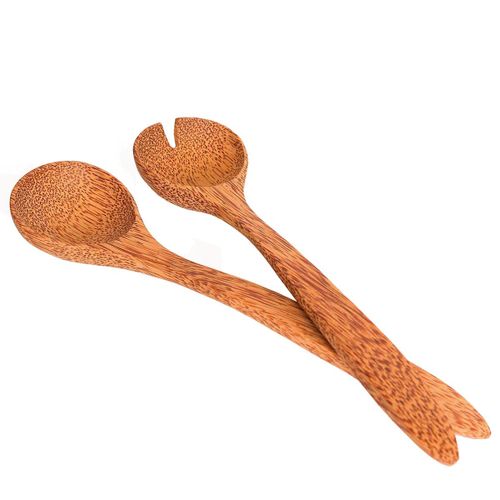 Set De Couverts À Salade En Bois De Cocotier