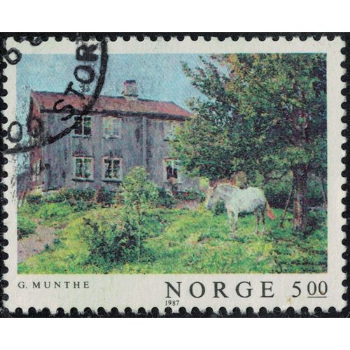 Norvège 1987 Oblitéré Used The Farm La Ferme Peinture De Gerhard Munthe Y&t No 932 Su