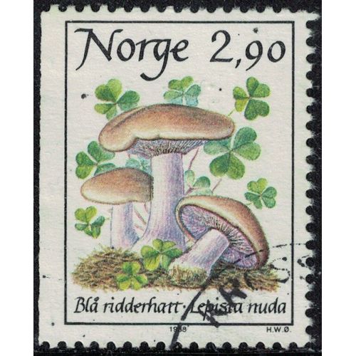Norvège 1988 Oblitéré Used Champignon Lepista Nuda Pied Bleu Y&t No 946 Su