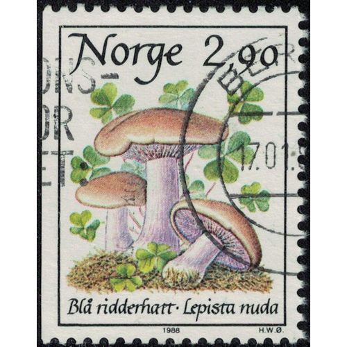 Norvège 1988 Oblitéré Used Champignon Lepista Nuda Pied Bleu Y&t No 946 Su