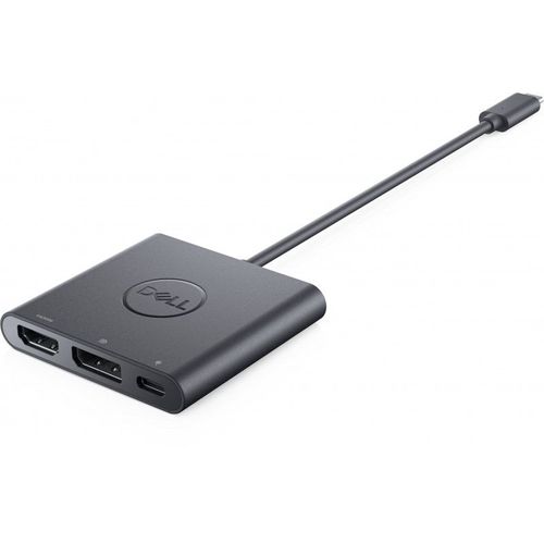 Dell - Adaptateur vidéo - 24 pin USB-C mâle pour HDMI, DisplayPort, USB-C (alimentation uniquement) femelle - 18 cm - support 4K, intercommunication d'alimentation
