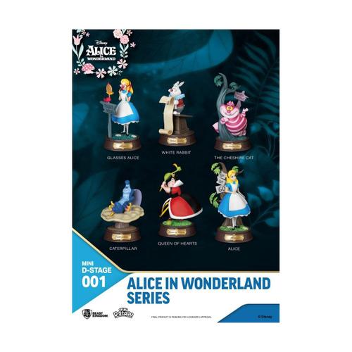 Alice Au Pays Des Merveilles - Pack 6 Statuettes Mini Diorama Stage Alice Au Pays Des Merveilles 10 Cm