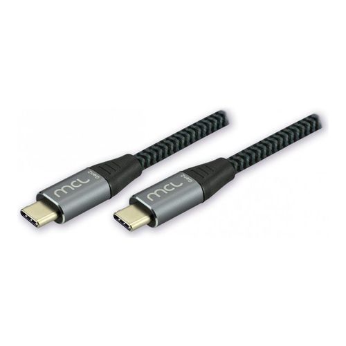 MCL - Câble USB - 24 pin USB-C (M) pour 24 pin USB-C (M) - USB 3.2 Gen 2 - 3 A - 2 m - alimentation USB-C (60 W), débit de transfert de données jusqu'à 20 Gbps - noir, gris