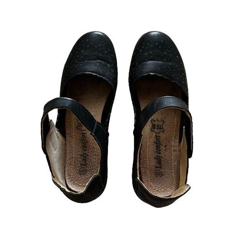 Chaussure Femme 37 Marque : Lady Confort Pointure 37,  Taille Extérieure 25 Cm De Long Et 8,5 Cm De Large  Couleur : En Cuir Noir,