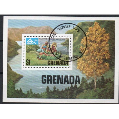 Grenade Timbre Scoutisme 1975