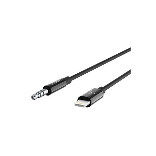 Belkin - Câble Lightning vers jack pour casque - Lightning mâle pour mini-phone stereo 3.5 mm mâle - 91.4 cm - noir