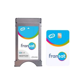 Module Fransat TV satellite Neotion CI+ 1.3 HD + carte Fransat PC7 HD valable 4 ans