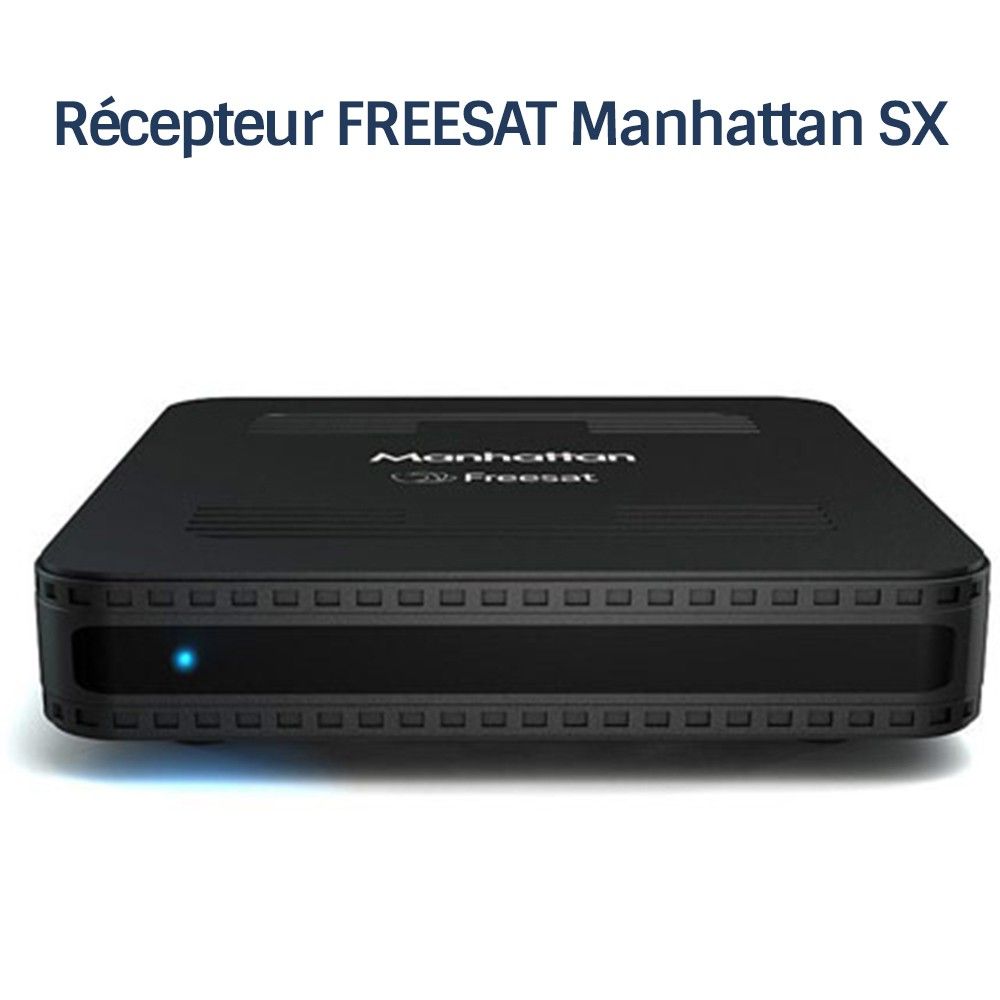 Récepteur décodeur satellite HD FREESAT Manhattan SX, 200 chaînes s...