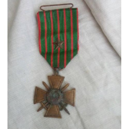 Insigne Croix De Guerre , Une Etoile Ww1
