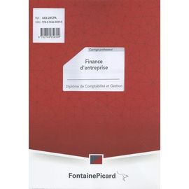 Finance D'entreprise Dcg6 - Corrigé Professeur