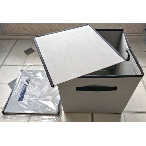 Lot De 2 X Casiers Cubes De Rangement Gris Neufs
