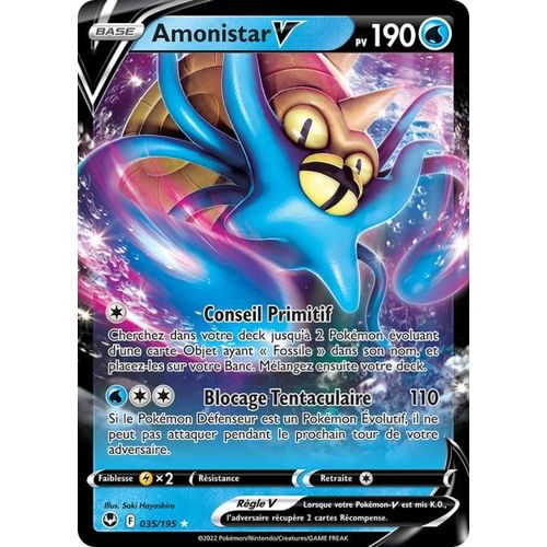 Carte Pokemon - Amonistar V - 035/195 - Ultra-Rare - Eb12 Tempete Argentée -