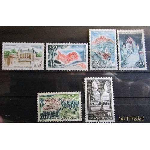 1963. F1390;F1391;F1392;F1392a;F1393;F1394: Série Touristique.