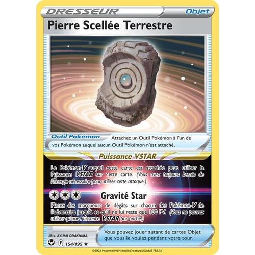 Carte Pokemon - Pierre Scellée Terrestre - 154/195 - Holo-Rare - Eb12 Tempete Argentée -