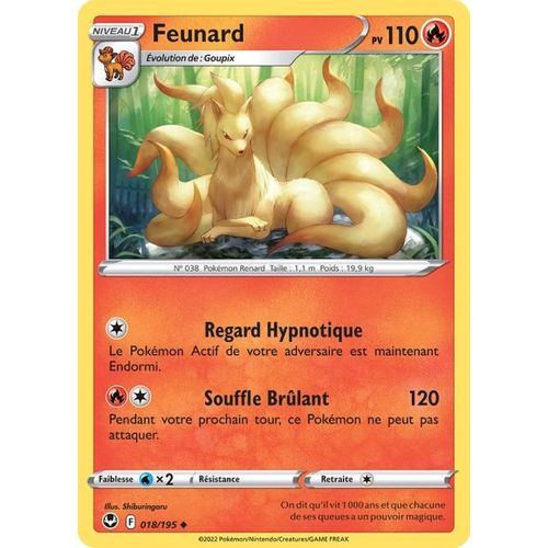 Carte Pokemon - Feunard - 018/195 - Eb12 Tempete Argentée -