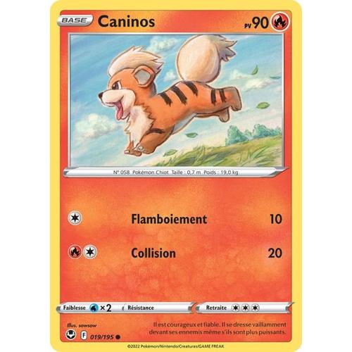 Carte Pokemon - Caninos - 019/195 - Eb12 Tempete Argentée -