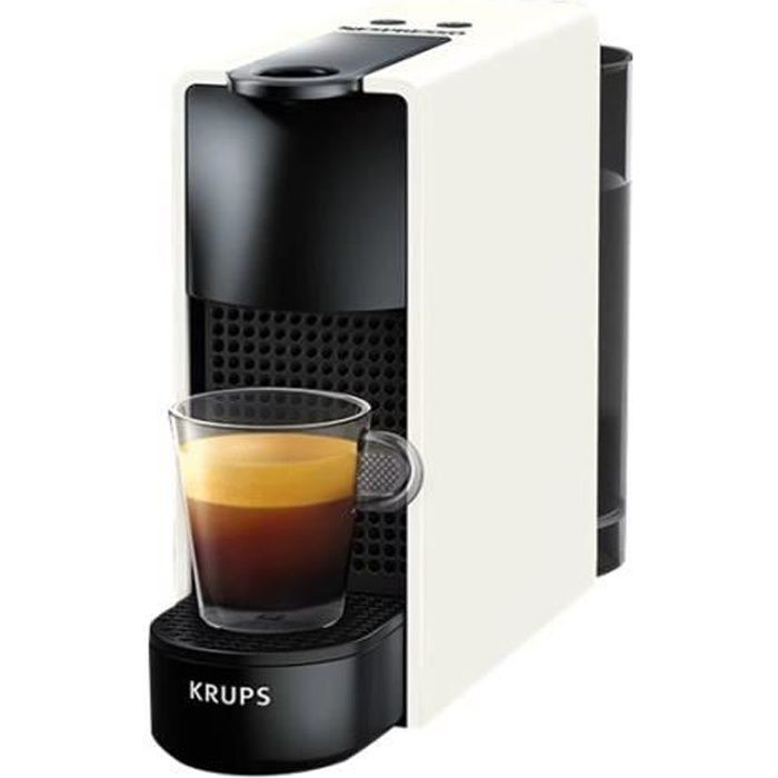 Machine à café Krups Nespresso Essenza Mini XN1111 avec buse vapeur "Cappuccino" - 19 bar - blanc