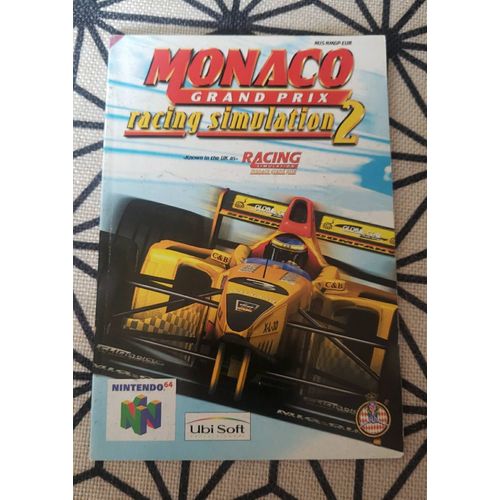 Notice De Jeu Original  Monaco Grand Prix Racing Simulation 2 N64
