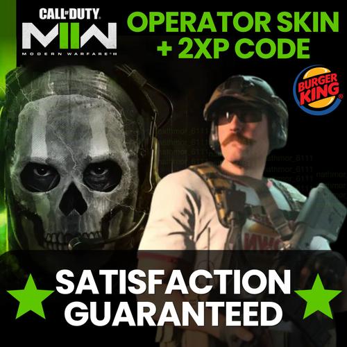 Burger Town Operator Skin Mw2 + 2xp 1h | Cod Skin Modern Warfare 2 Burger King