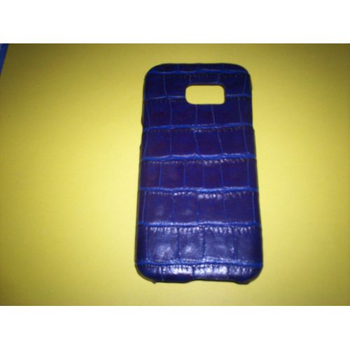 Coque Arrière Samsung Galaxy S7 Violette Imitation Peau De Crocodile