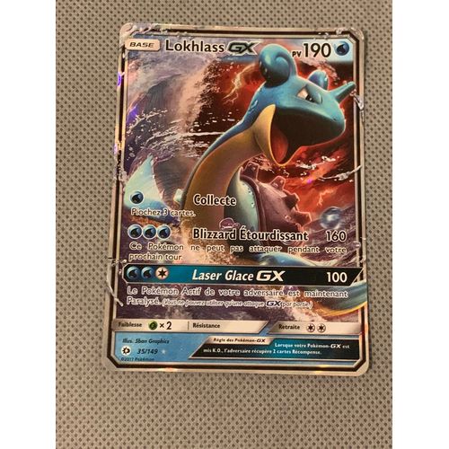 Carte Pokémon 35/149 Lokhlass-Gx 190 Pv Sm1 - Soleil Et Lune Fr