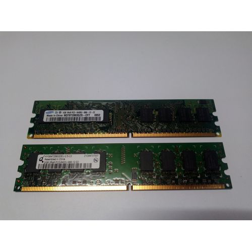 lot de 2 x DDR2-800 M378T2863QZS-CF7 (1GB) HYS64T256020EU-2.5-C2 (2GB)