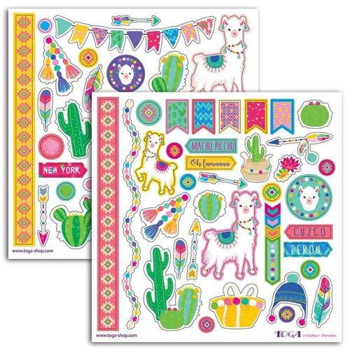 Autocollant Oh Lama 74 Pcs