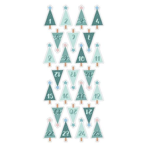 Autocollant 3d Puffies Xl Woodsy Christmas Calendrier De L Avent Sapin