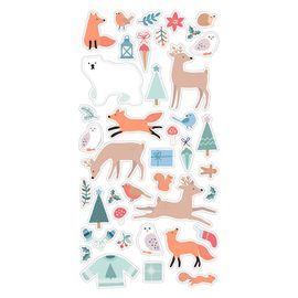 Autocollant 3d Puffies Xl Woodsy Christmas Animaux