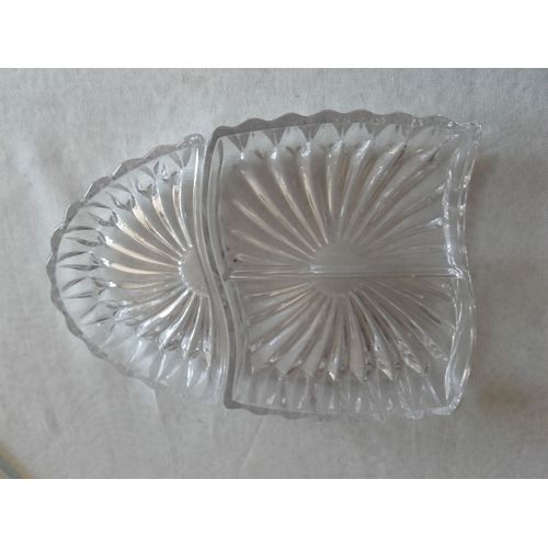 Plat Vintage Cristal Verre Apéro Cacahuètes