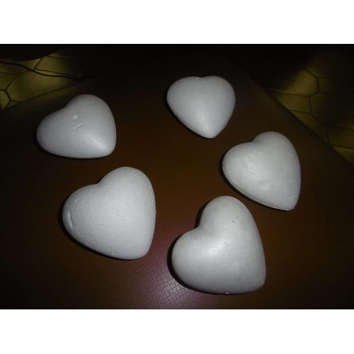 Coeurs Polystyrene Hauteur 9cm Rayher 3305200 Lot De 5