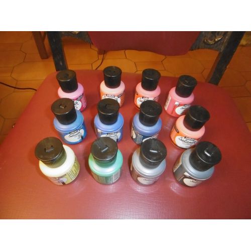 Flacon 45ml Peinture Setasilk Pour Soie Pebeo Lot De 12 Assorties