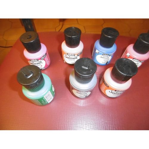 Flacon 45ml Peinure Sur Soie Setasilk Pebeo Lot De 7 Assorties