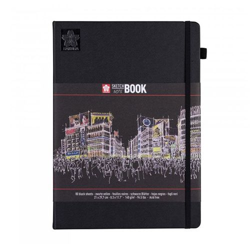 Carnet De Dessin Sketch Note Book Papier Noir 140 G Sur M² 80 F