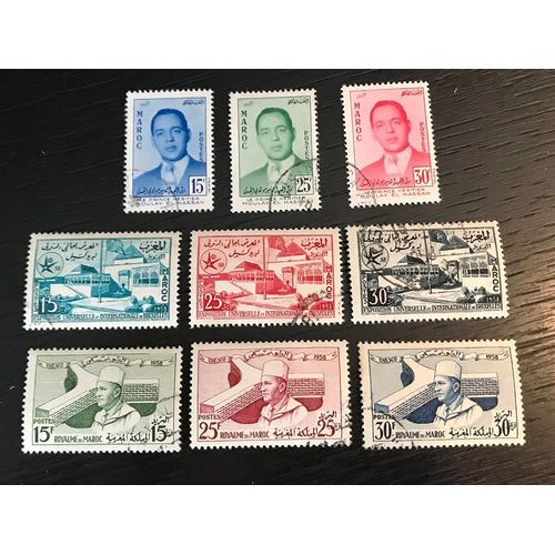Lot De 6 Timbres Oblitérés Maroc 1957 / 1958