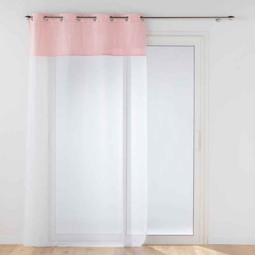 Rideau Voilage Phosphorescent "Moonlight" 140x280cm Rose