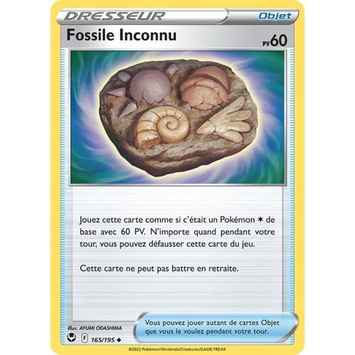 Carte Pokemon - Fossile Inconnu - 165/195 - Eb12 Tempete Argentée -