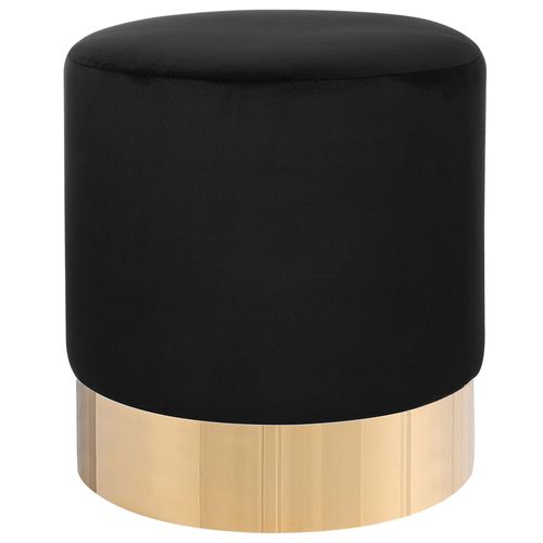 Pouf Sophia Noir Velours