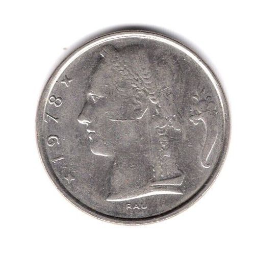 Belgique Piece De 5 Francs En Francais 1978 Cupronickel Ref Km 134