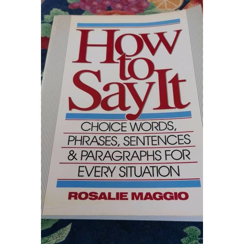 How To Say It. Maggio