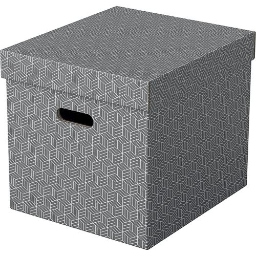 Esselte Boîte De Rangement Home Cube, Set De 3, Gris