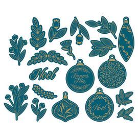 Découpe En Papier Splendid Christmas 19 Pcs Étiquettes