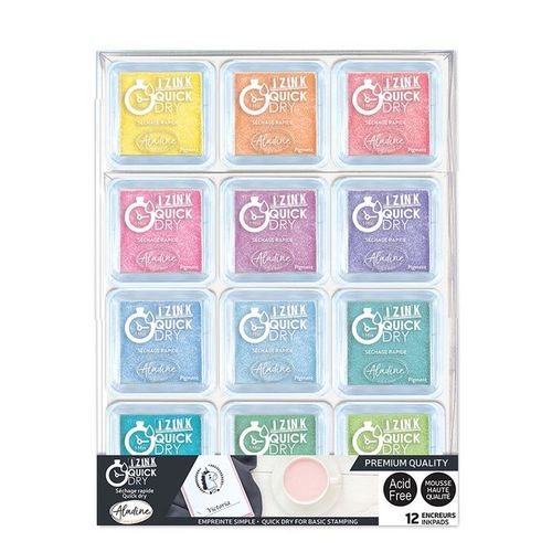 Encreur Izink Quick Dry Pastel 12 Pcs