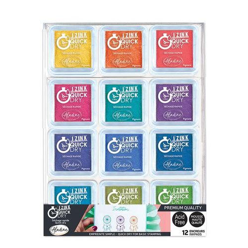 Encreur Izink Quick Dry Acidulé 12 Pcs