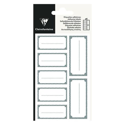 Étiquette Adhésive Rectangulaire Argent 28 Pcs