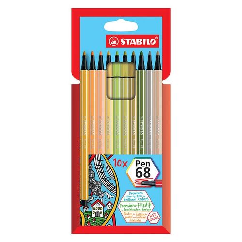 Feutre Pen 68 Set Nature 10 Pcs
