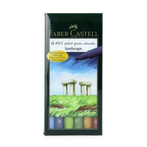 Feutre,Pinceau Pitt Set De 6 Couleurs Paysage