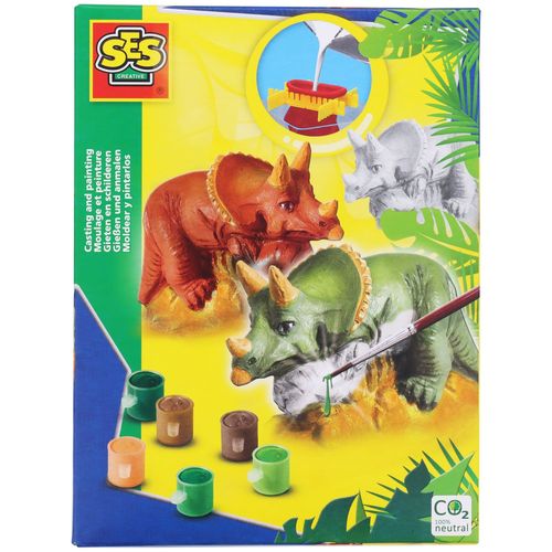 Kit Moulage En Plâtre Et Peinture - Triceratops